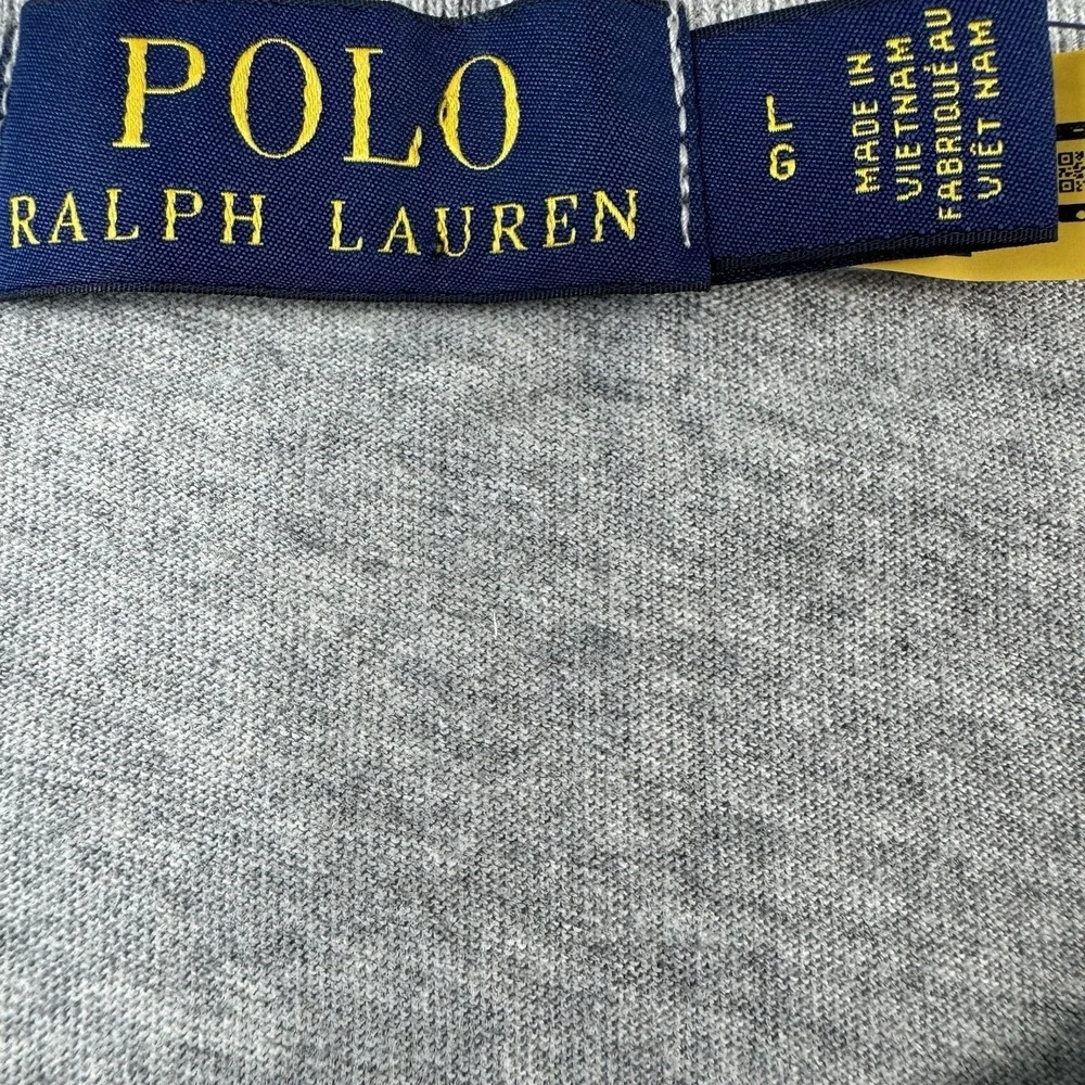 Polo Ralph Lauren Gray America Cookie Patch Mens S/S Cotton T Shirt Size L NWT